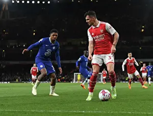 Intense Clash: Xhaka vs. Chelsea - Arsenal's Premier League Battle (2022-23)