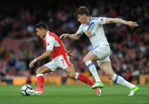 Arsenal V Sunderland 2016-17 Prints: Intense Face-Off: Alexis Sanchez vs. Billy Jones - Premier League Battle