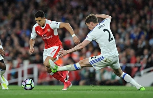 Arsenal V Sunderland 2016-17 Prints: Intense Face-Off: Alexis Sanchez vs. Billy Jones - Premier League Battle