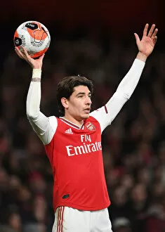 Images Dated 23rd February 2020: Intense Face-off: Arsenal's Bellerin Clashes with Everton in Premier League Showdown
