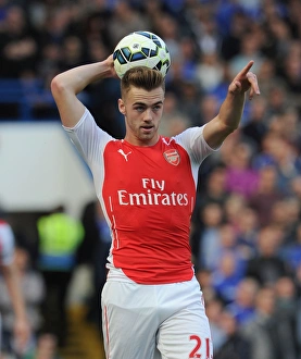Chelsea V Arsenal 2014-15 Prints: Intense Face-Off: Calum Chambers vs. Chelsea (2014-15 Premier League)
