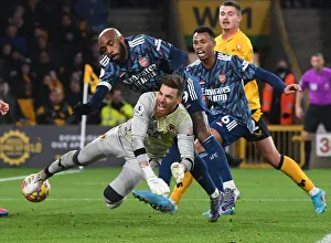 Intense Face-off: Lacazette vs. Sa - Arsenal's Premier League Battle with Wolves