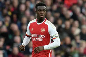 Intense Focus: Eddie Nketiah's Determination at Emirates Stadium - Arsenal vs Sheffield United (2023-24)