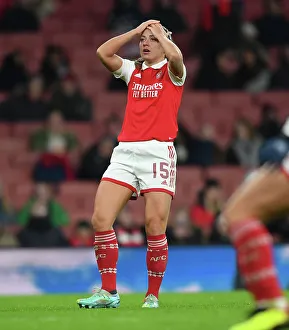 Arsenal Women V Olympique Lyonnais 2022-23 Prints: Intense Focus: Kim Little Prepares for Arsenal vs