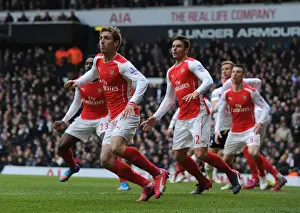 Tottenham Hotspur V Arsenal 2014-15 Prints: Intense Focus: Nacho Monreal at White Hart Lane - Arsenal's Premier League Battle (Tottenham Hotspur vs Arsenal)