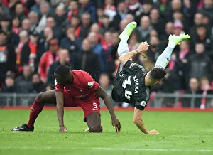 Liverpool V Arsenal 2022-23 Prints: Intense Midfield Battle: Xhaka vs