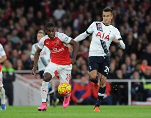 Arsenal v Tottenham Hotspur 2015-16 Collection: Intense Rivalry: Arsenal vs. Tottenham Clash in the Premier League