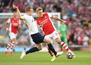 Arsenal V Tottenham Hotspur 2021-22 Prints: Intense Rivalry: Arsenal vs. Tottenham in the Premier League - Battle at Emirates Stadium (2021-22)