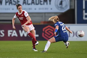 Arsenal Women V Chelsea Women 2020-21 Prints: Intense Rivalry: Arsenal Women vs. Chelsea Women Clash in FA WSL Match