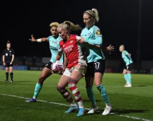 Arsenal Women V Brighton And Hove Albion Women 2021-22 Prints: Intense Rivalry: Beth Mead vs. Emma Kullberg - Arsenal vs. Brighton Women's FA WSL