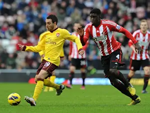 Sunderland V Arsenal 2012-13 Prints: Intense Rivalry: Cazorla vs N'Diaye - The Battle at the Stadium of Light (Arsenal vs Sunderland)
