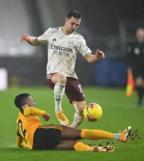 Intense Rivalry: Cedric Soares vs Nelson Semedo Battle at Wolverhampton Wanderers vs Arsenal (2020-21)