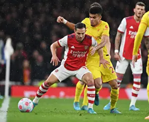 Intense Rivalry: Cedric vs. Diaz Battle at Emirates - Arsenal vs. Liverpool, Premier League 2021-22