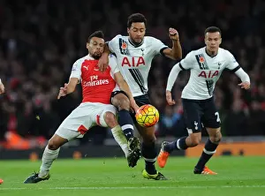 Arsenal V Tottenham Hotspur 2015-16 Prints: Intense Rivalry: Coquelin vs. Dembele Battle at Emirates (2015-16)