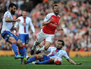 Arsenal V Crystal Palace 2015-16 Prints: Intense Rivalry: Coquelin vs. Jedinak in the Arsenal vs. Crystal Palace Clash, April 2016