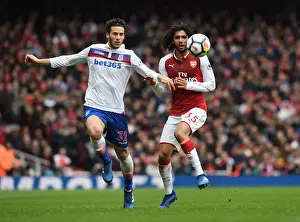 Arsenal V Stoke City 2017-18 Prints: Intense Rivalry: Elneny vs Sobhi - Arsenal's Victory Over Stoke City (April 2018)