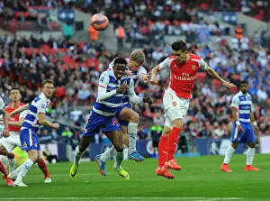 Reading V Arsenal FA Cup Semi Final 2014/15 Prints: Intense Rivalry: Gibbs vs. Chalobah & Pogrebnyak in Arsenal's FA Cup Semi-Final Battle against Reading