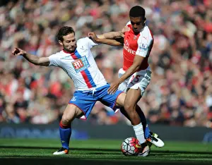 Arsenal V Crystal Palace 2015-16 Prints: Intense Rivalry: Iwobi vs. Cabaye Clash - Arsenal vs