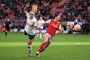 Tottenham Hotspur Women V Arsenal Women 2022-23 Prints: Intense Rivalry: Jodie Taylor vs Molly Bartrip in the FA Women's Super League Showdown between Tottenham Hotspur