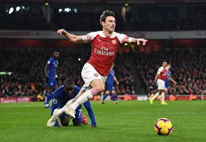Arsenal V Chelsea 2018-19 Prints: Intense Rivalry: Kante Trips Koscielny in Arsenal vs