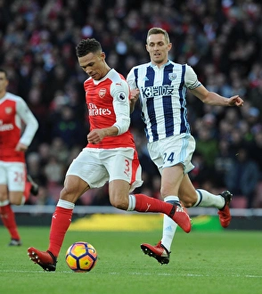 Arsenal V West Bromwich Albion 2016-17 Prints: Intense Rivalry: Kieran Gibbs vs