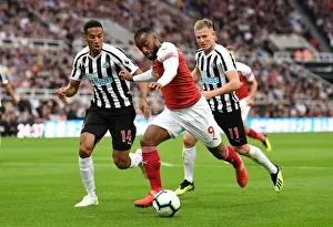 Newcastle United V Arsenal 2018-19 Prints: Intense Rivalry: Lacazette vs. Hayden - Arsenal vs