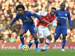 Intense Rivalry: Lacazette vs. Willian Battle in Arsenal vs. Chelsea Premier League Showdown