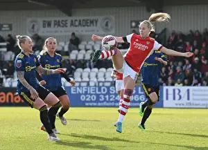 Intense Rivalry: Mead vs Galton Battle at Arsenal Women vs Manchester United Women, FA WSL