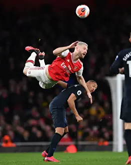 Arsenal V Everton 2019-20 Prints: Intense Rivalry: Mustafi vs Richarlison - Arsenal vs Everton Premier League Clash