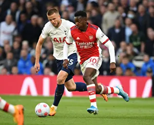 Tottenham Hotspur V Arsenal 2021-22 Prints: Intense Rivalry: Nketiah vs. Dier - Arsenal vs. Tottenham Premier League Showdown