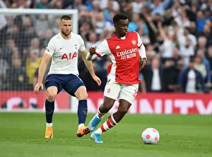 Tottenham Hotspur V Arsenal 2021-22 Prints: Intense Rivalry: Nketiah vs Dier - Arsenal vs Tottenham Premier League Clash (2021-22)