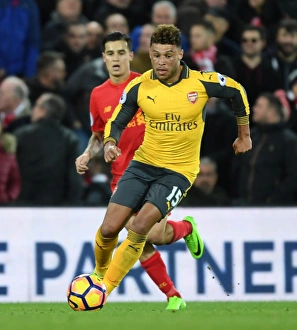Liverpool V Arsenal 2016-17 Prints: Intense Rivalry: Oxlade-Chamberlain vs. Liverpool (2016-17) - The Battle at Anfield