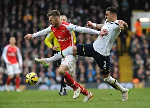 Tottenham Hotspur V Arsenal 2014-15 Prints: Intense Rivalry: Ramsey Foul in the Premier League 2014-15 - Tottenham vs. Arsenal