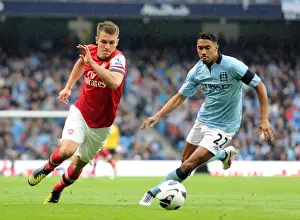 Manchester City V Arsenal 2012:13 Prints: Intense Rivalry: Ramsey vs. Clichy - Manchester City vs. Arsenal (1:1)