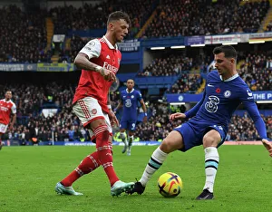 Intense Rivalry: Saliba vs. Mount - Chelsea vs. Arsenal, Premier League 2022-23: A Battle at Stamford Bridge