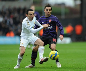 Intense Rivalry: Santi Cazorla vs. Leon Britton - Swansea vs. Arsenal FA Cup Clash