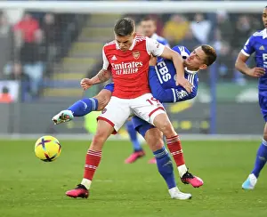 Leicester City V Arsenal 2022-23 Prints: Intense Rivalry: Trossard vs. Praet Battle - Leicester City vs