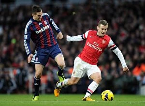 Images Dated 2nd February 2013: Intense Rivalry: Wilshere vs. Cameron - Arsenal vs. Stoke City, Premier League 2012-13
