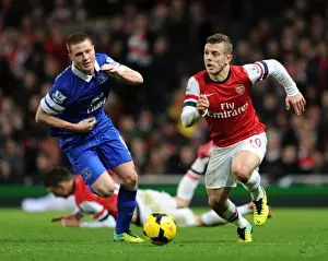 Everton Prints: Intense Rivalry: Wilshere vs McCarthy - Arsenal vs Everton Premier League Clash