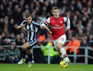 Images Dated 8th December 2012: Intense Rivalry: Wilshere vs. Morrison Clash at Arsenal vs. West Brom, 2012-13 Premier League