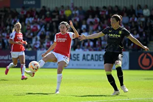 Arsenal Women V Aston Villa Women 2022-23 Prints: Intense Shooting Showdown: Arsenal vs. Aston Villa in FA Women's Super League