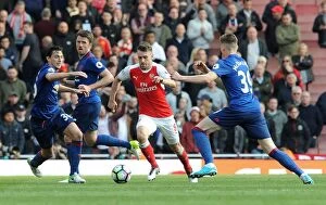 Images Dated 7th May 2017: Intense Showdown: Ramsey vs. Darmian & McTominay (Arsenal vs. Manchester United, 2016-17)