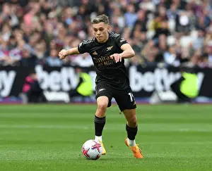 West Ham United V Arsenal 2022-23 Prints: Intense Showdown: Trossard Faces Off for Arsenal in Premier League Clash vs