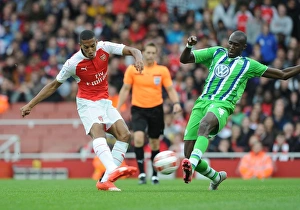 Arsenal V Wolfsburg - Emirates Cup 2015/16 Prints: Isaac Hayden Faces Pressure: Arsenal vs. VfL Wolfsburg at Emirates Cup 2015/16