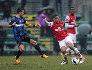 Inter Milan U19 V Arsenal U19 NextGen Series 2012-13 Prints: Isaac Hayden vs. Garritano: Clash of the Young Talents in Inter Milan U19 vs