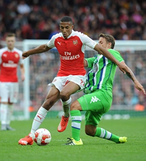 Arsenal V Wolfsburg - Emirates Cup 2015/16 Prints: Isaac Hayden vs. Max Kruse: A Battle at the Emirates Cup, 2015