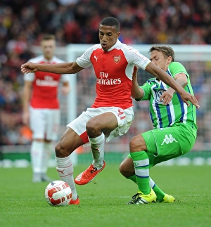 Arsenal V Wolfsburg - Emirates Cup 2015/16 Prints: Isaac Hayden vs. Max Kruse: A Clash at the Emirates Cup, 2015