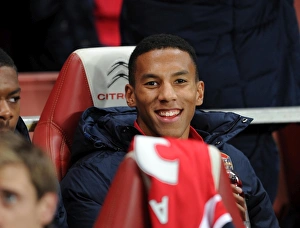 Arsenal V Liverpool 2013-14 Prints: Isaac Hayden's Focus: Arsenal's Victory Against Liverpool