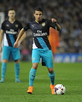 Sheffield Wednesday V Arsenal - Capital One Cup 2015-16 Prints: Ismael Bennacer in Action: Arsenal vs. Sheffield Wednesday, Capital One Cup 2015-16