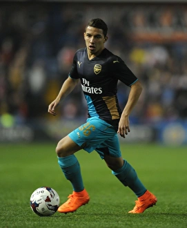 Sheffield Wednesday V Arsenal - Capital One Cup 2015-16 Prints: Ismael Bennacer in Action: Arsenal's Midfield Maestro Shines in Capital One Cup Clash against Sheffield Wednesday